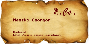 Meszko Csongor névjegykártya