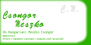 csongor meszko business card